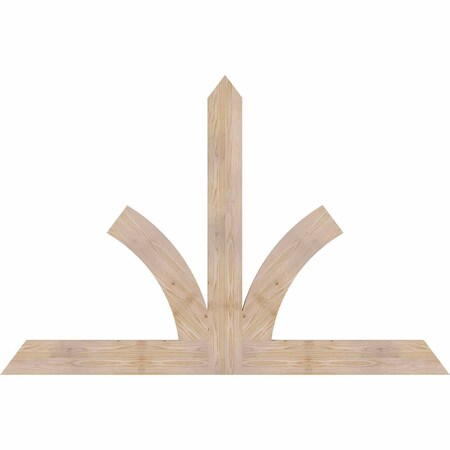 Ekena Millwork Richland Smooth Timber Gable Bracket, Douglas Fir, 72"W x 48"H x 1 1/2"D x 5 1/2"F, 16/12 Pitch GBW072X48X0206RIC00SDF